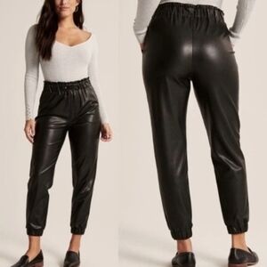Abercrombie & Fitch Black Faux Leather Pants